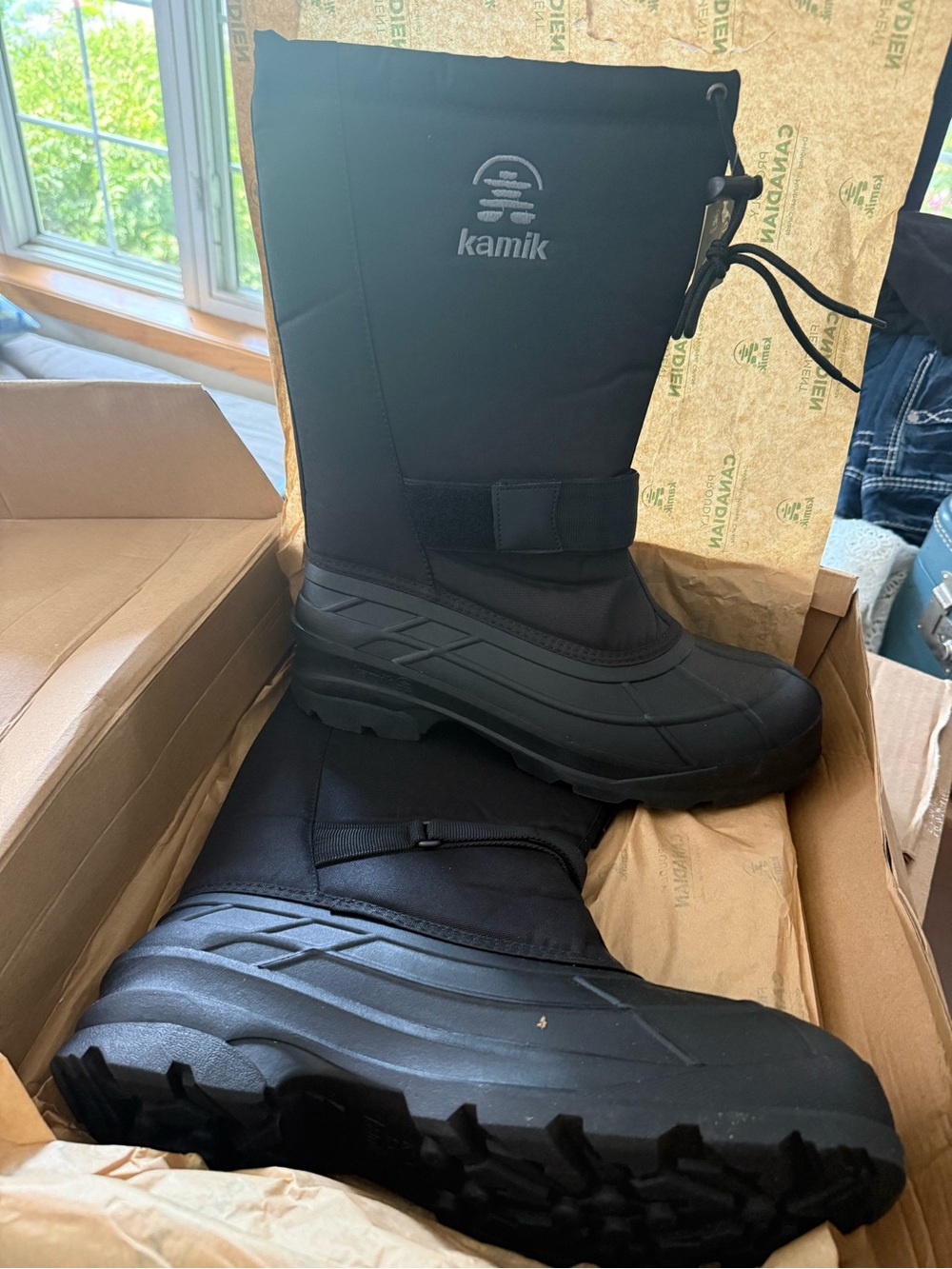 Kamik Black Waterproof Men's Snow & Rain Boots